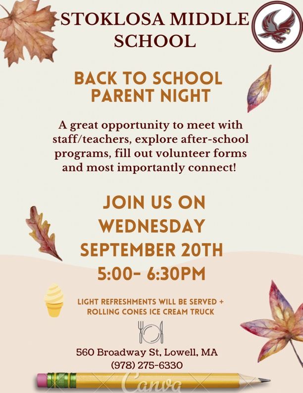 Open House: Wednesday, Sept 20 from 5-6:30