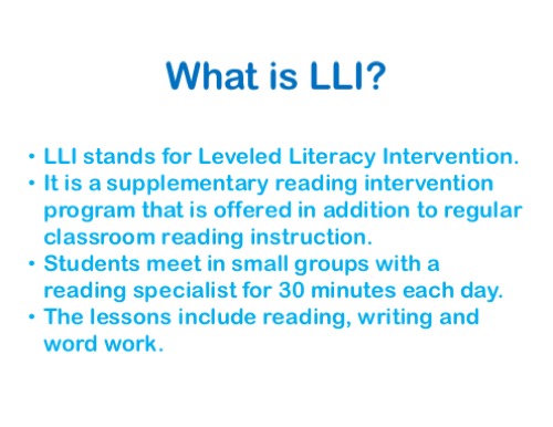 What is LLI?