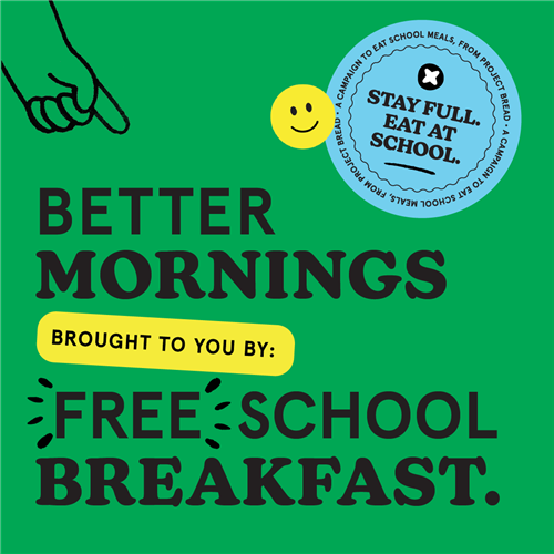 Did you know that breakfast is free! Start your students day off right! 